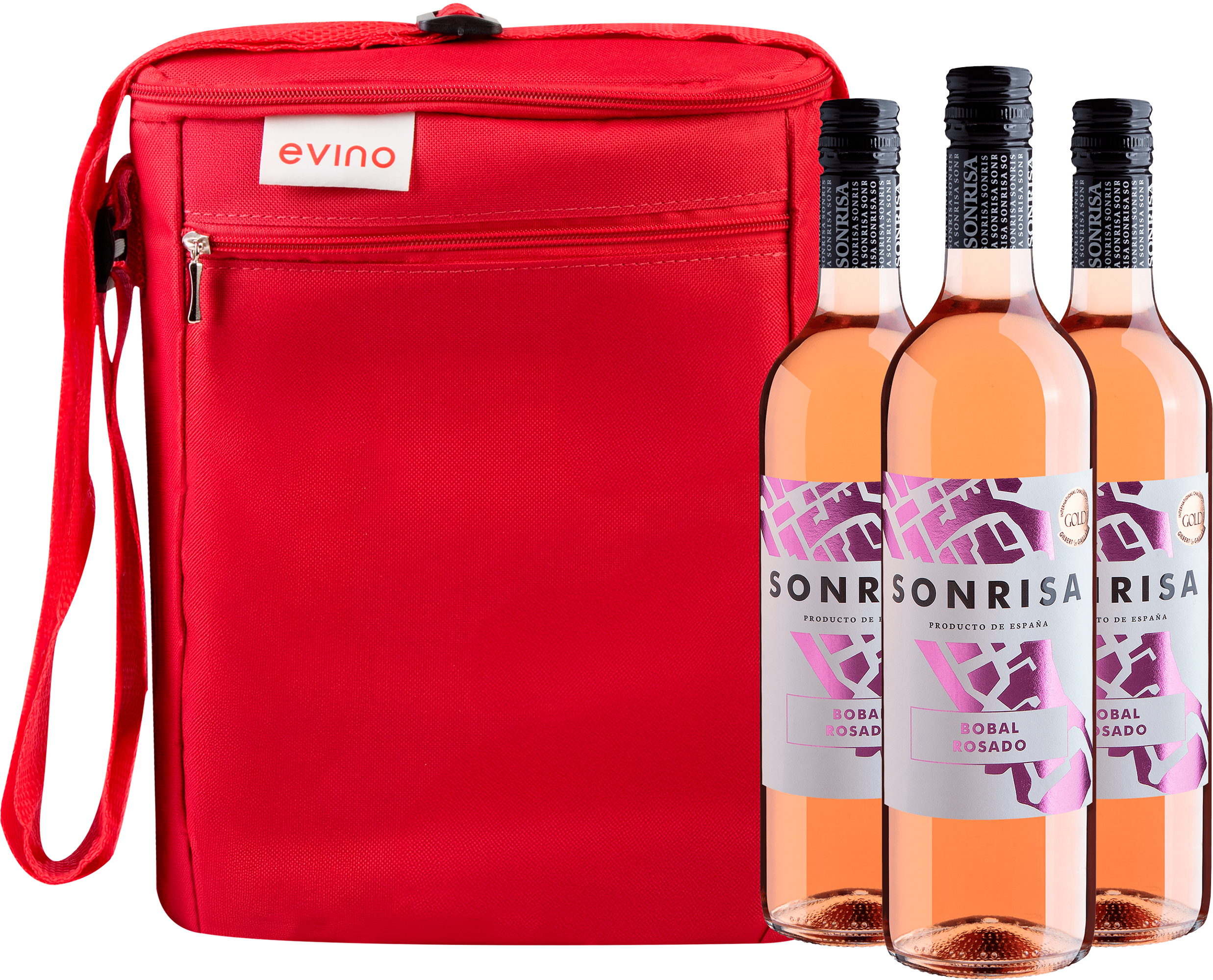 Kit 3 Sonrisa Bobal Rosado + Bolsa Exclusiva