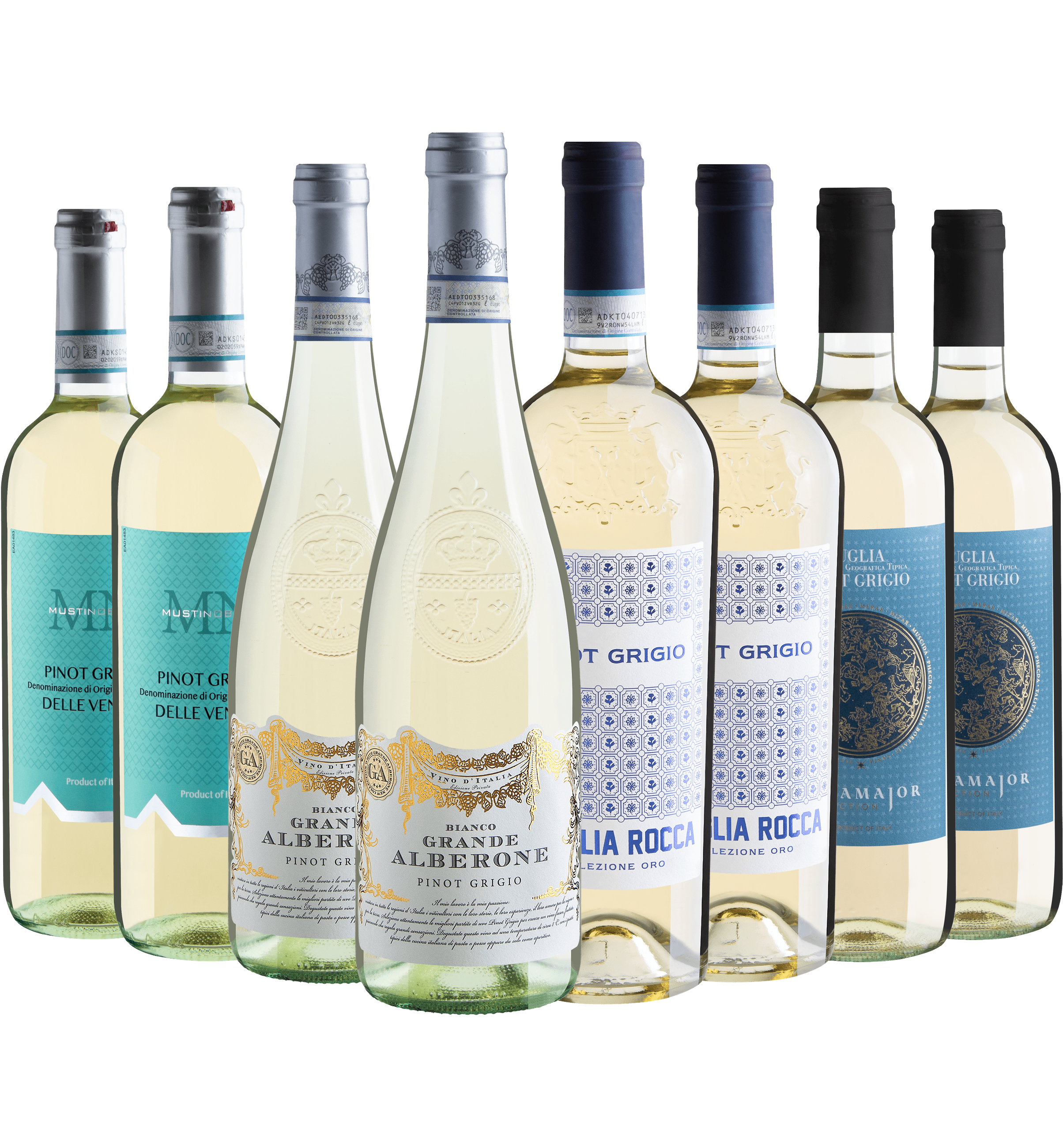 Kit Pinots Grigios Italianos em Dobro | 8 garrafas