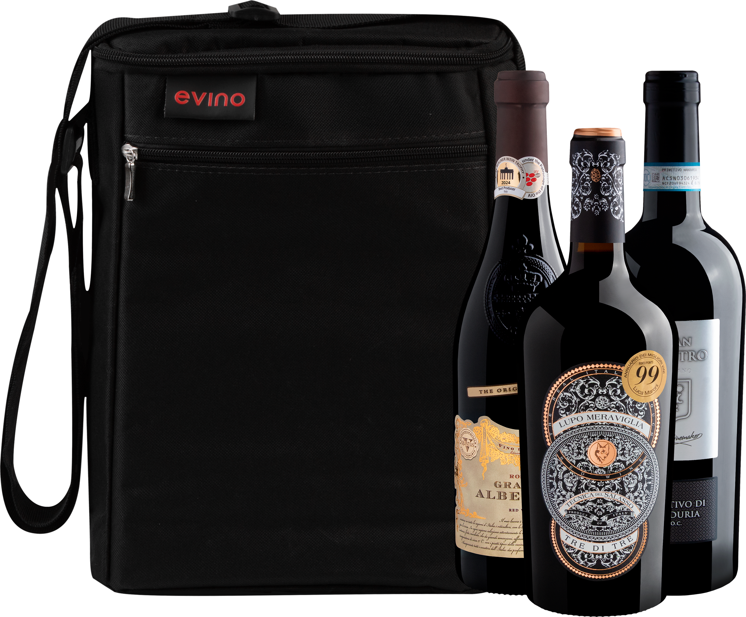 Kit 3 Italianos 95+ Pontos + Bolsa Exclusiva