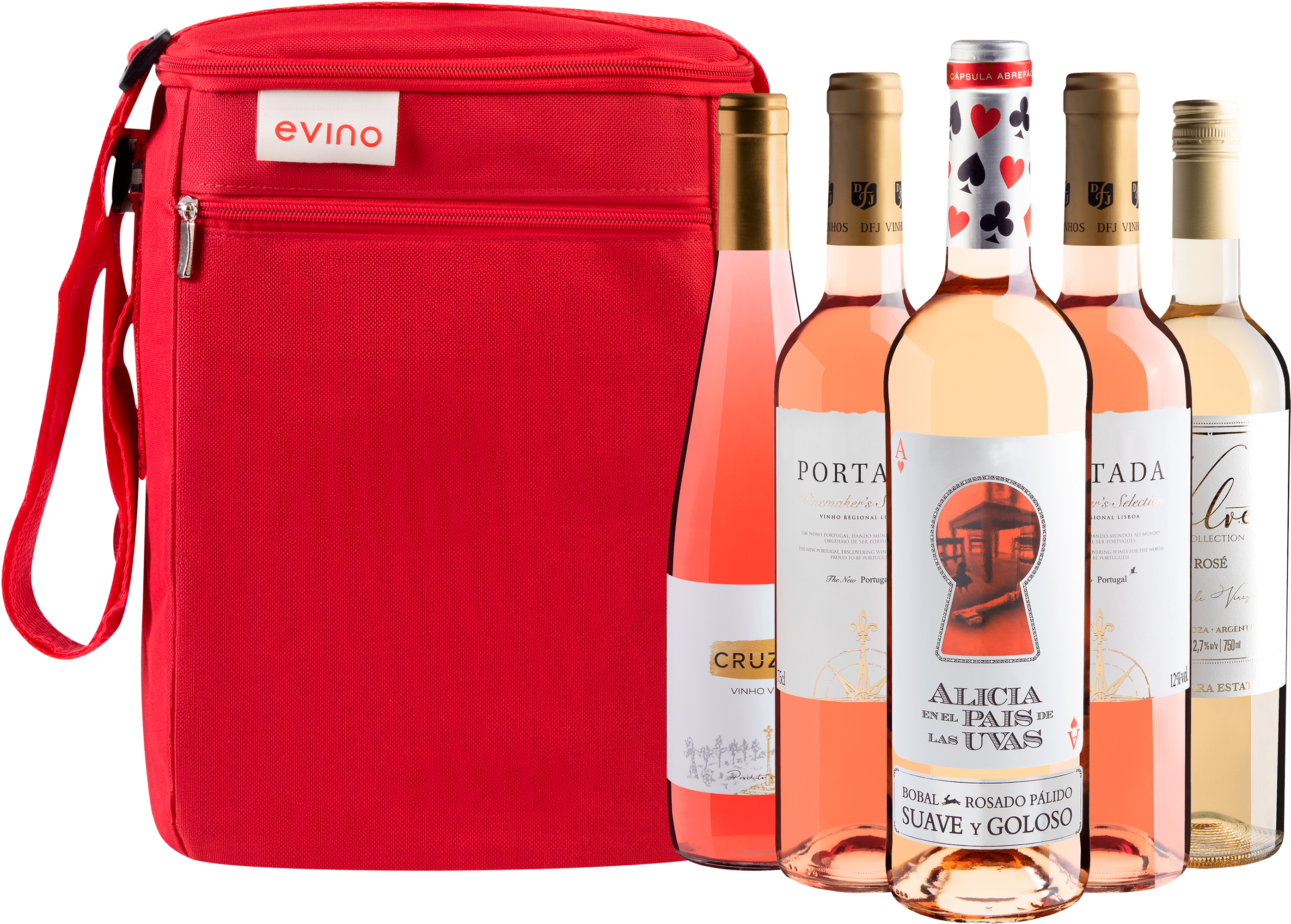 Kit 5 Vinhos Rosés + Bolsa Exclusiva