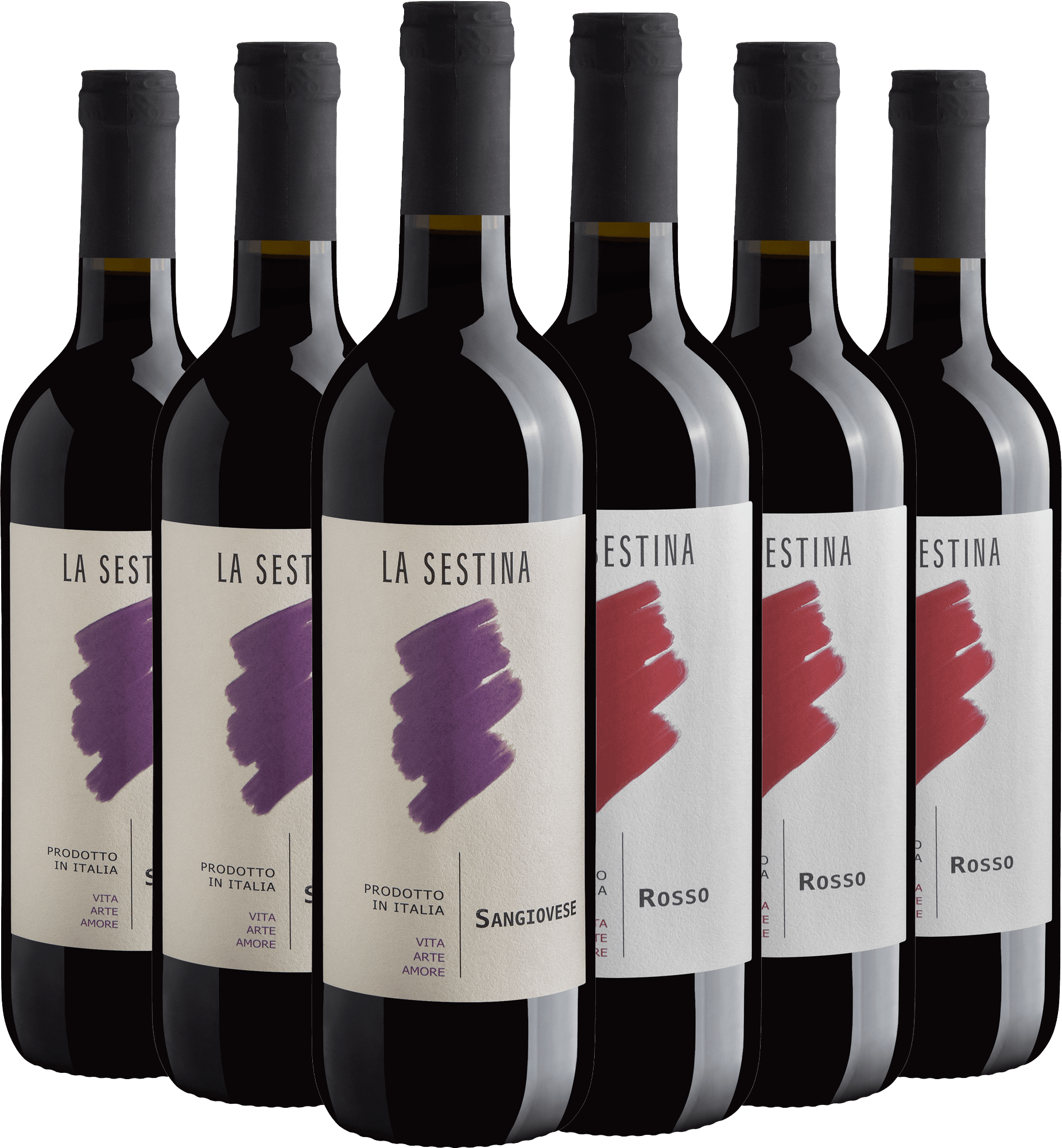 Kit La Sestina | 3 Sangiovese + 3 Rosso