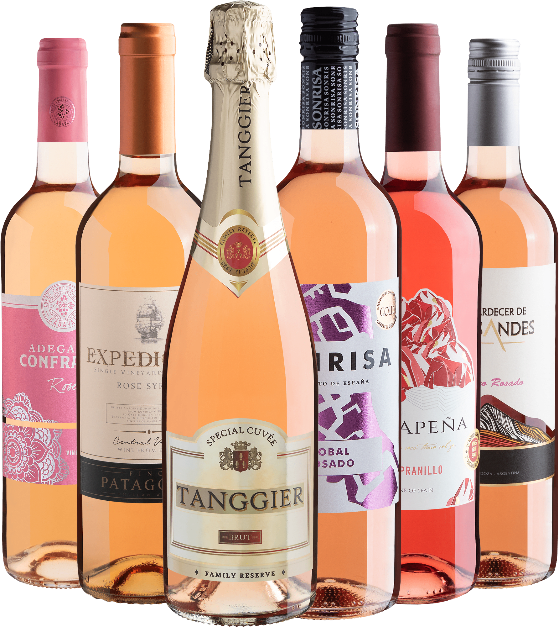 Kit 6 Vinhos Rosés com Tanggier Brut Rosé