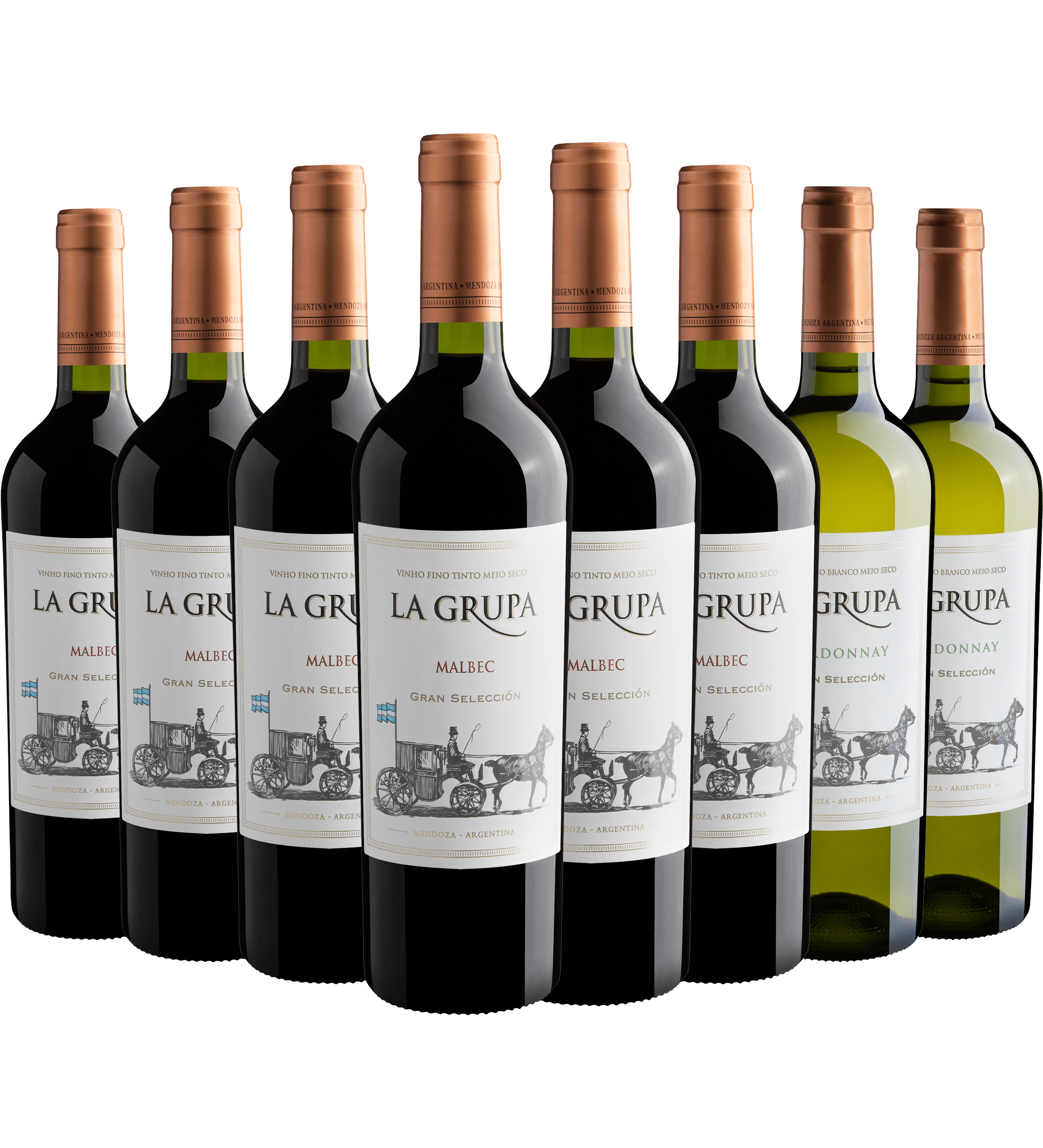 Kit 6 La Grupa Malbec + 2 Chardonnay