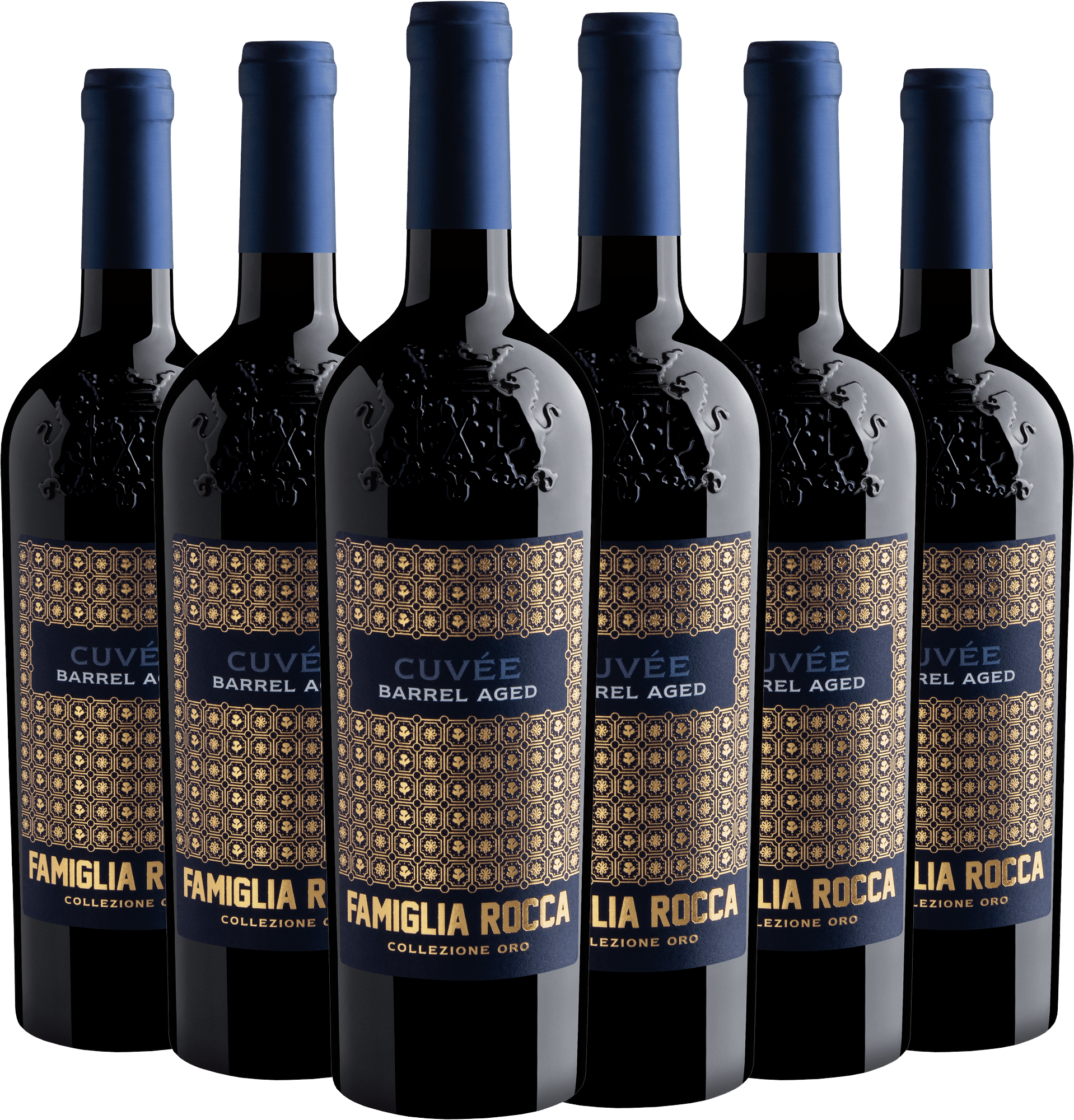 Kit 6 Famiglia Rocca Collezione Oro Cuvée Barrel Aged Rosso Salento IGT
