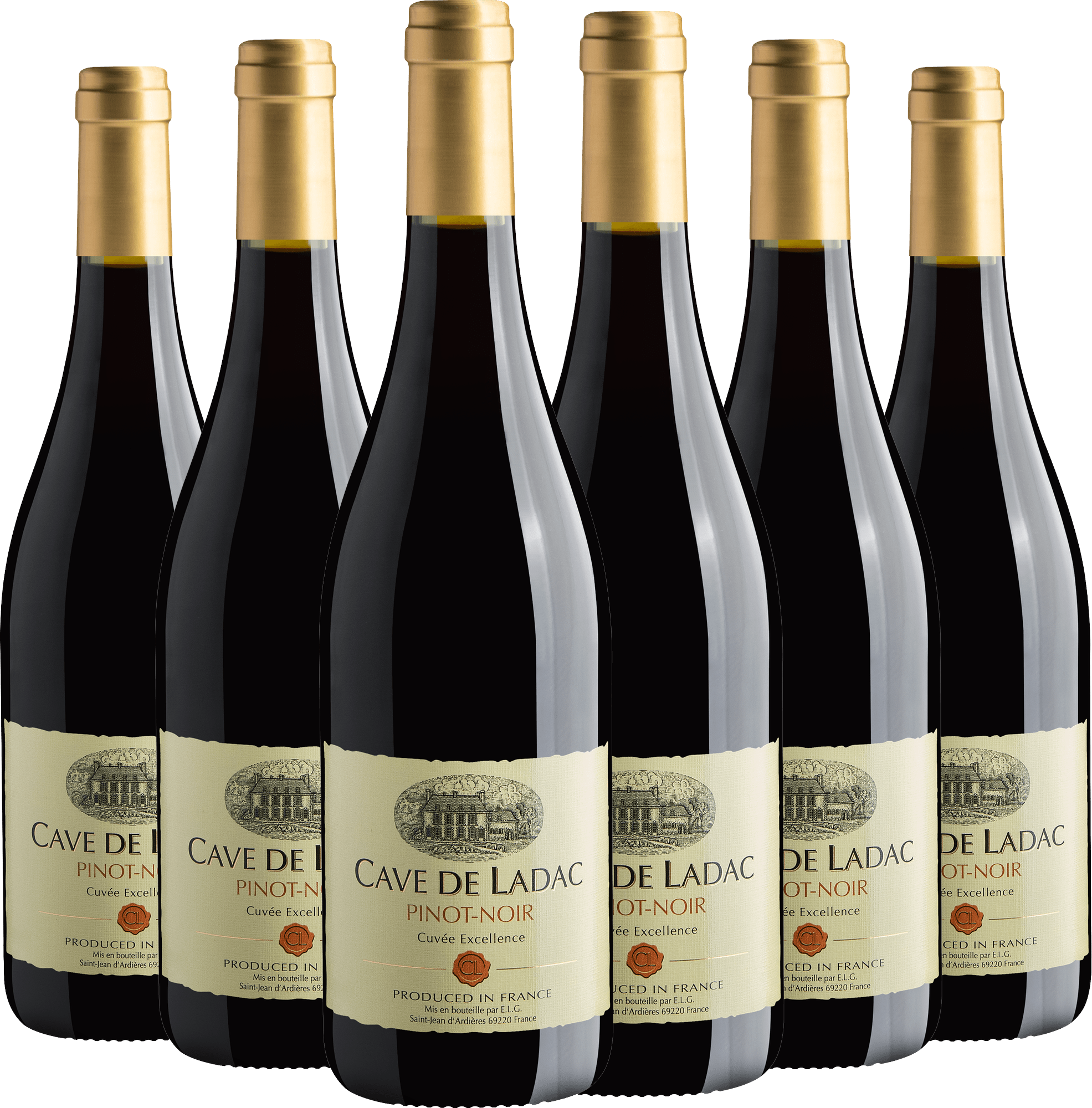 Kit 6 Cave de Ladac Cuvée Excellence Pinot Noir