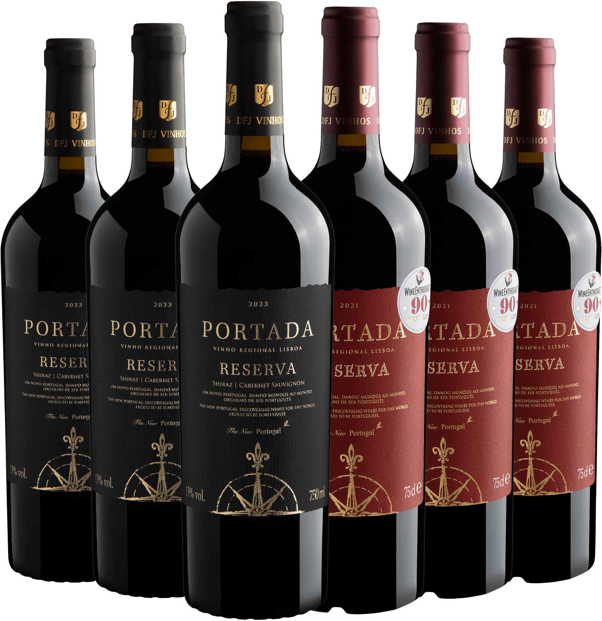 Kit Portada Reserva: 3 Black + 3 Tinto