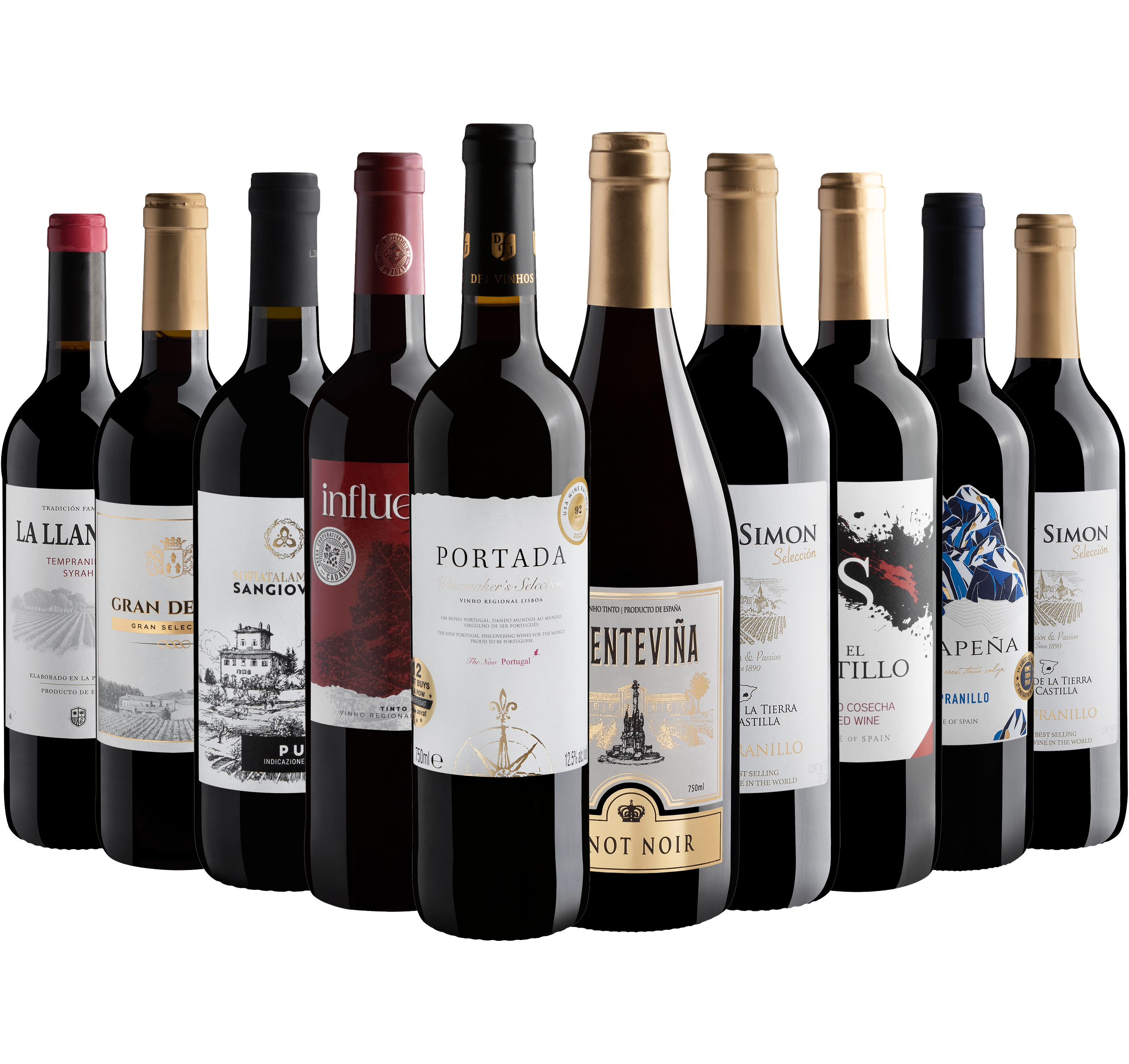 Kit 10 Vinhos do Velho Mundo com Portada Winemaker’s