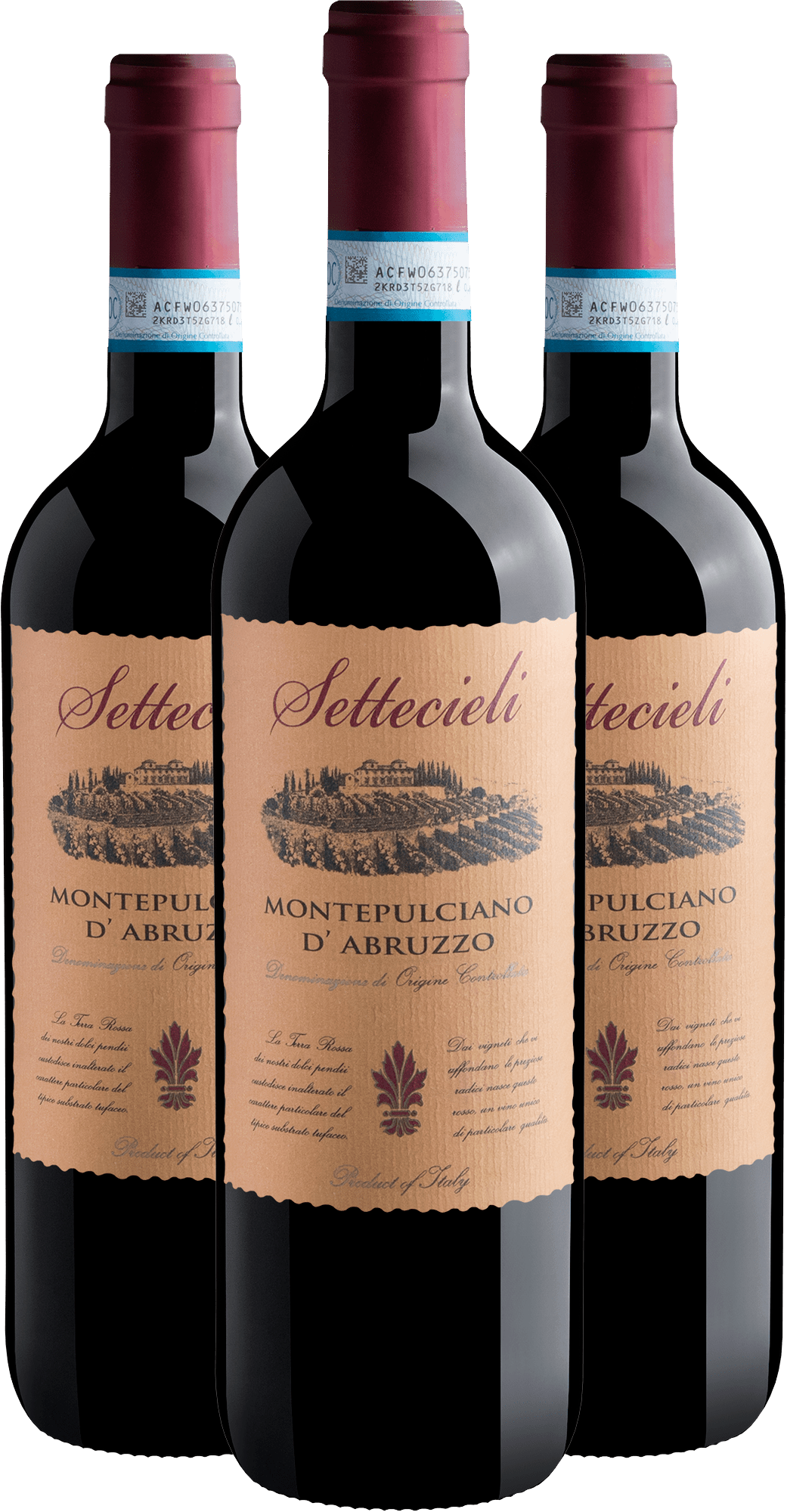 Kit 3 Settecieli Montepulciano D´Abruzzo Doc Montepulciano