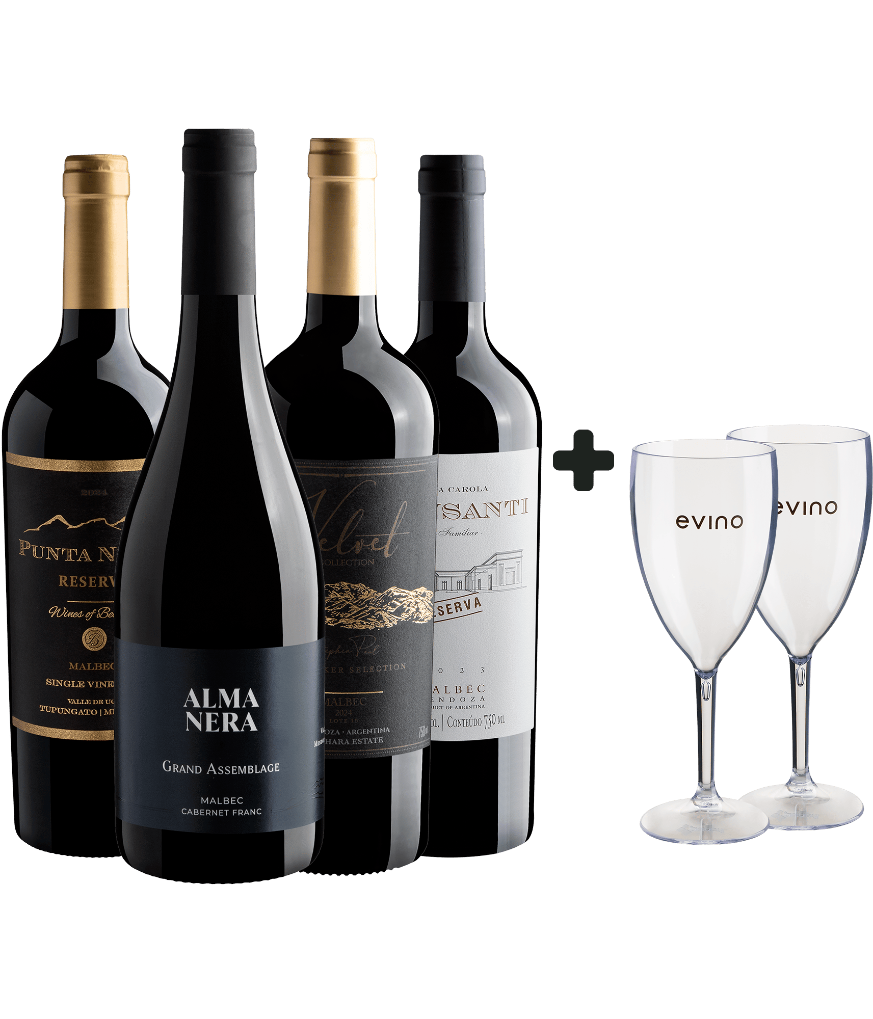 Kit 4 Argentinos Premium + 2 Taças Exclusivas