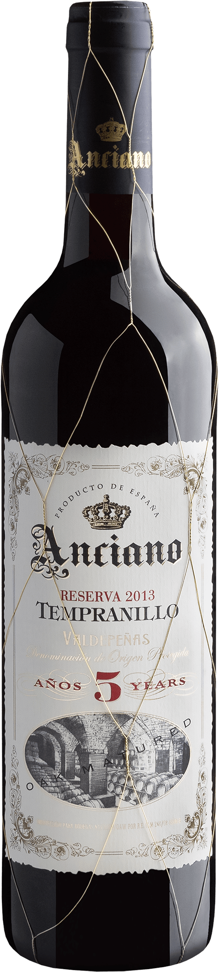 Anciano Tempranillo Reserva 5 Years Valdepeñas DOP 2013