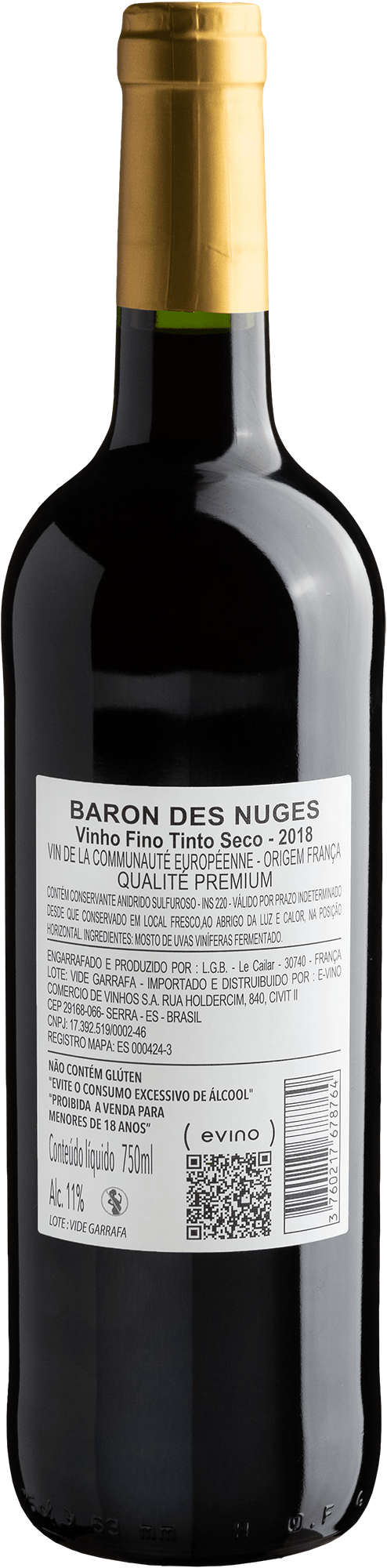 Baron de Nuges Qualité Prémium 2018 2