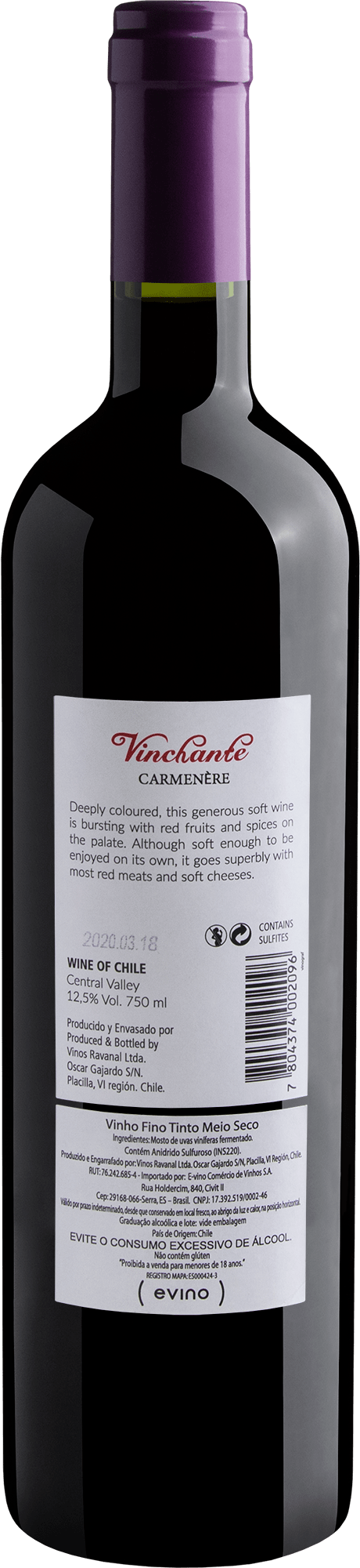 Vinchante Carménère Central Valley 2019 2