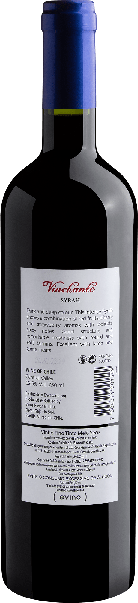 Vinchante Syrah Central Valley 2018 2