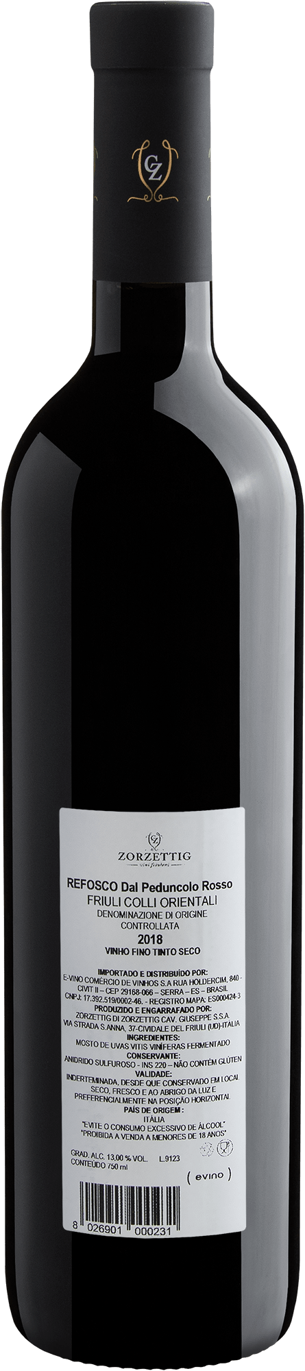 Zorzettig Refosco dal Peduncolo Friuli Colli Orientali DOC 2018 2