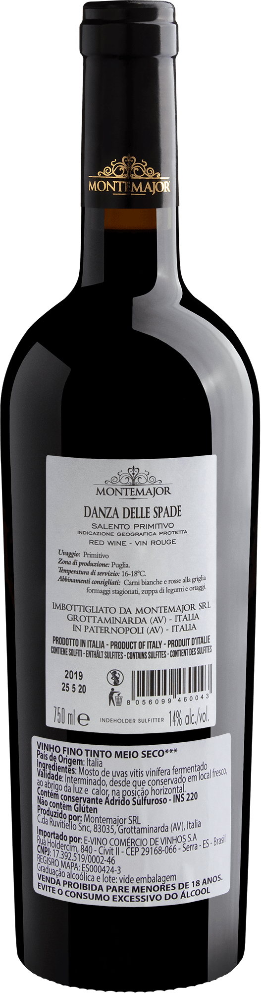 Montemajor Danza Delle Spade Primitivo Salento IGP 2019 2