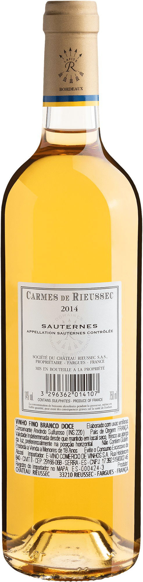 Carmes de Rieussec Sauternes AOC 2014 2