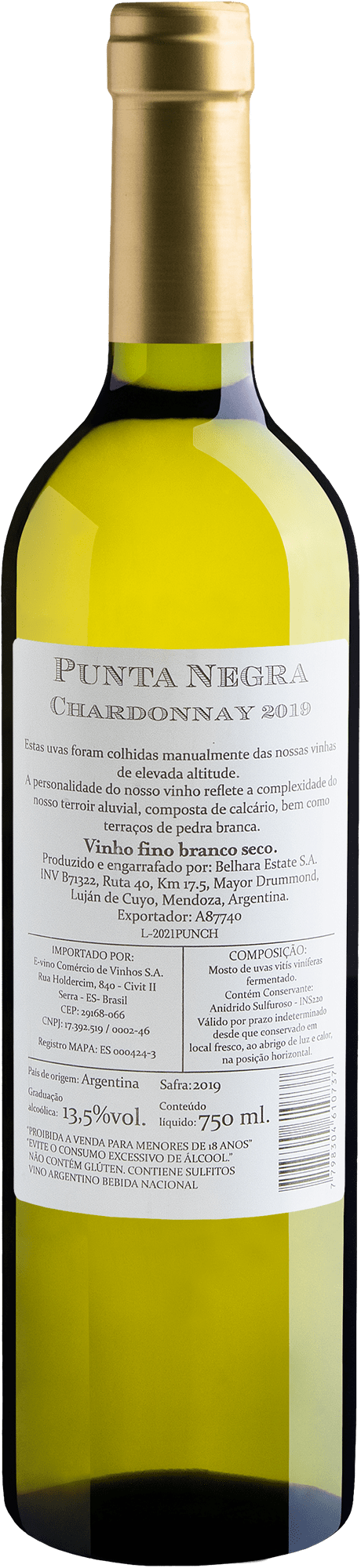 Punta Negra Wines of Belhara Chardonnay 2019 2