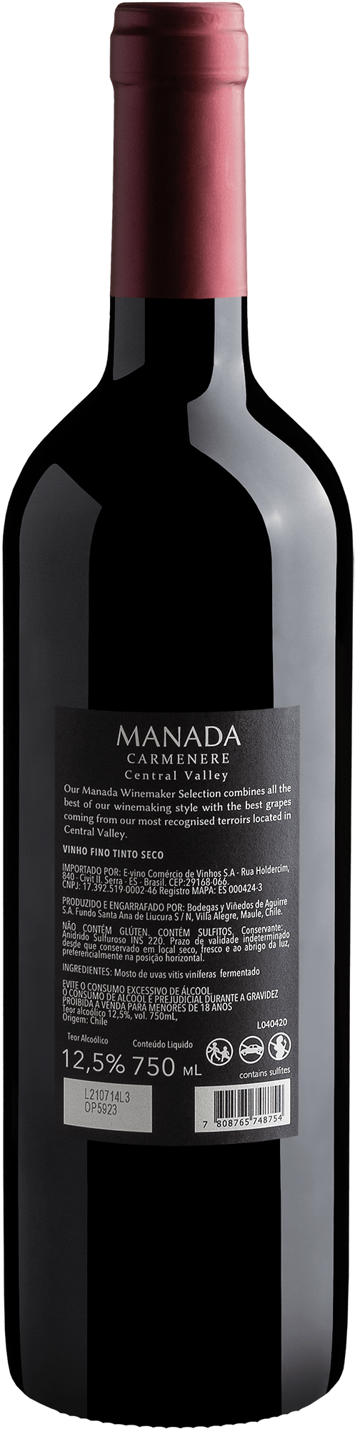 Manada Winemaker Selection Carménère Central Valley 2020 2