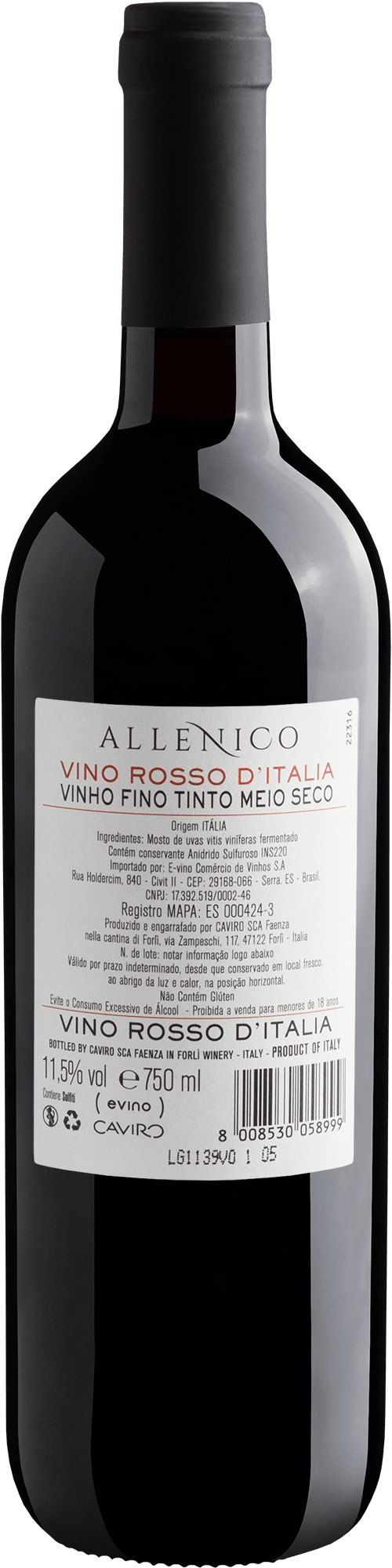 Allenico Vino Rosso D'Italia 2
