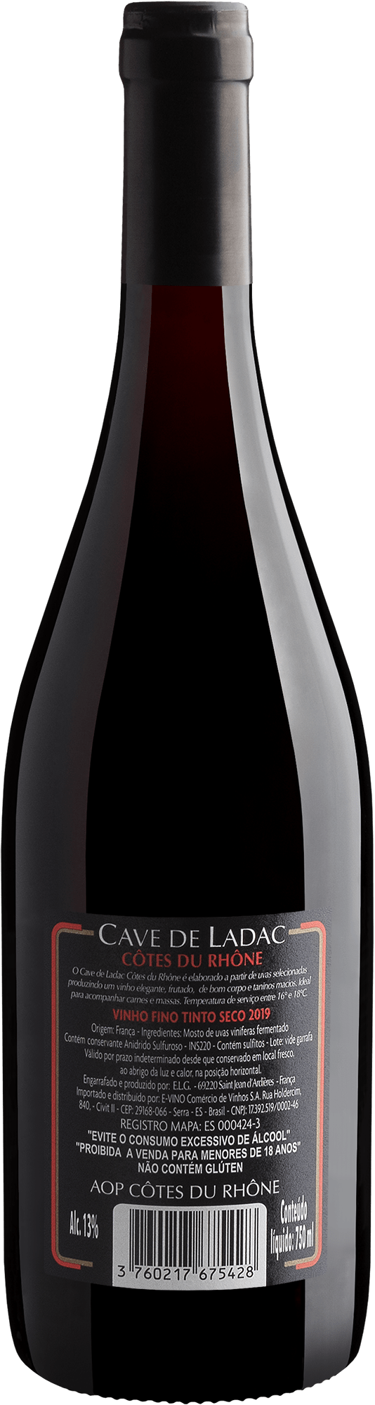 Cave de Ladac Grand d'Excellence Cuvée Prestige Côtes du Rhône AOP 2019 2