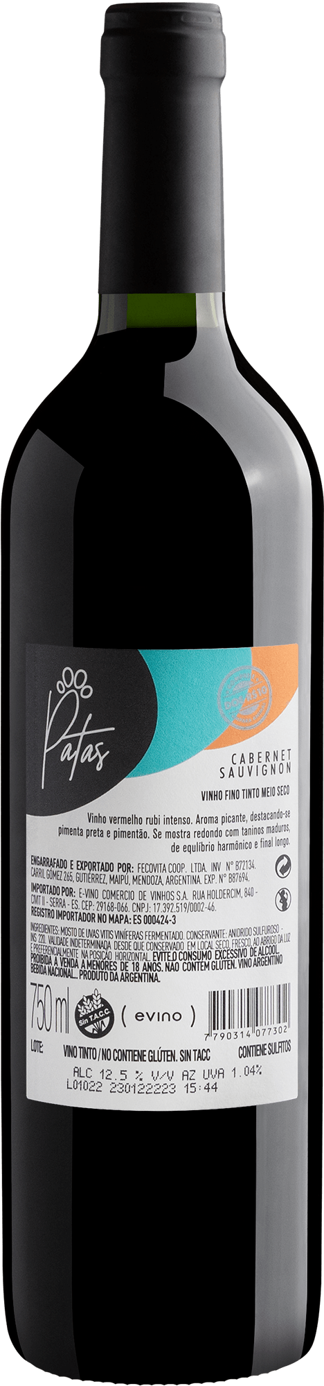 Patas Cabernet Sauvignon 2021 | Compre e doe R$10 2