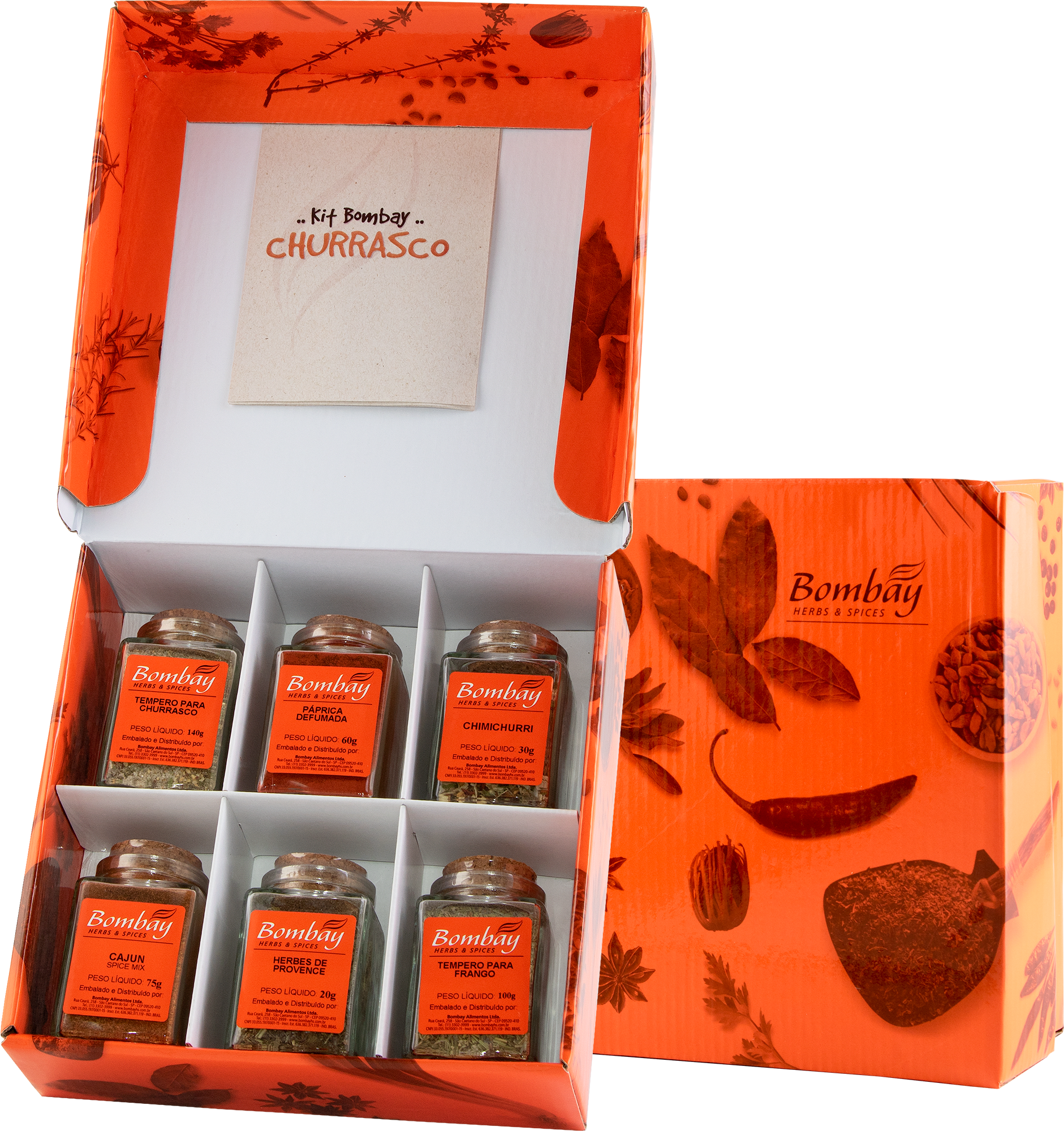 Kit Temperos para Churrasco Bombay Herbs & Spices - 420g