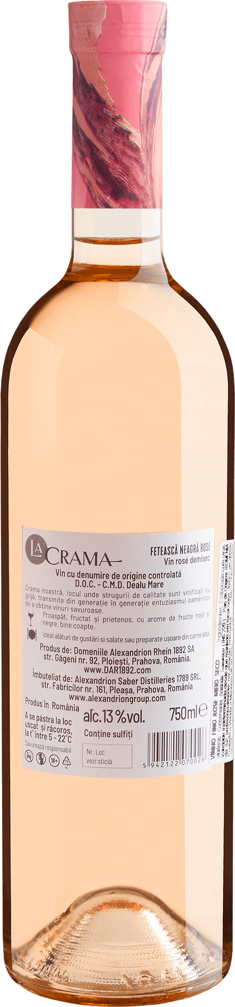 La Crama Fetească Neagră Rosé Dealu Mare DOC  2