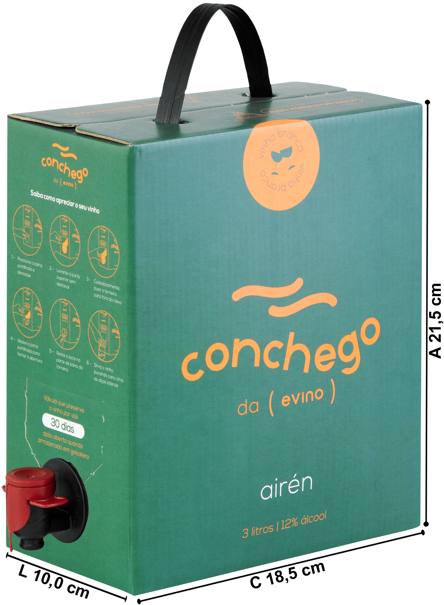 Conchego Airén Bag in Box 3L 2022 | Vinho na Caixa