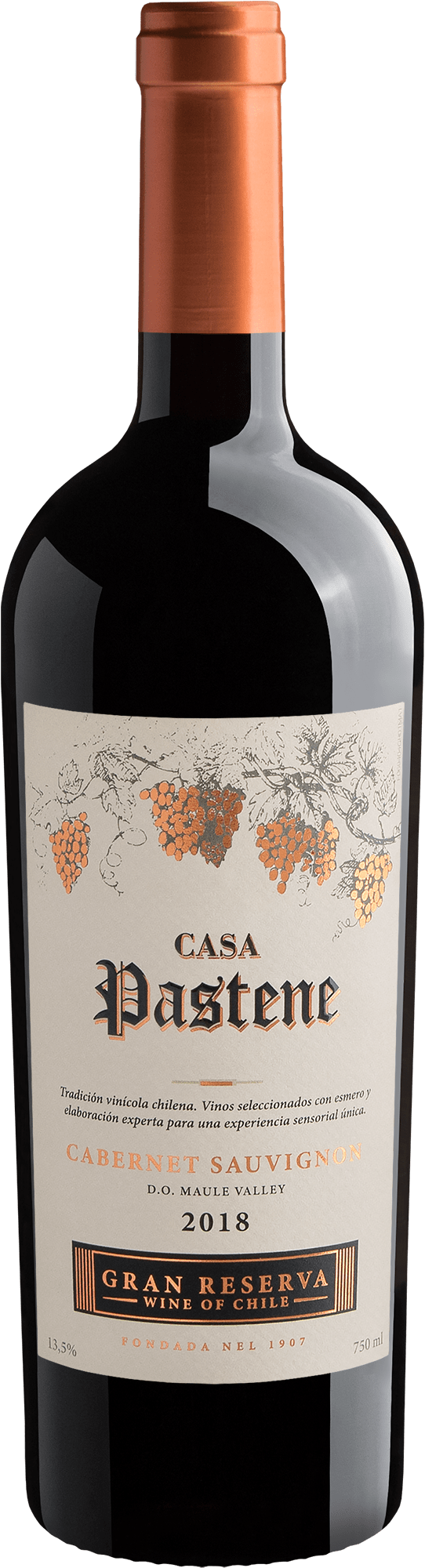 Casa Pastene Gran Reserva Cabernet Sauvignon Valle del Maule D.O. 2018