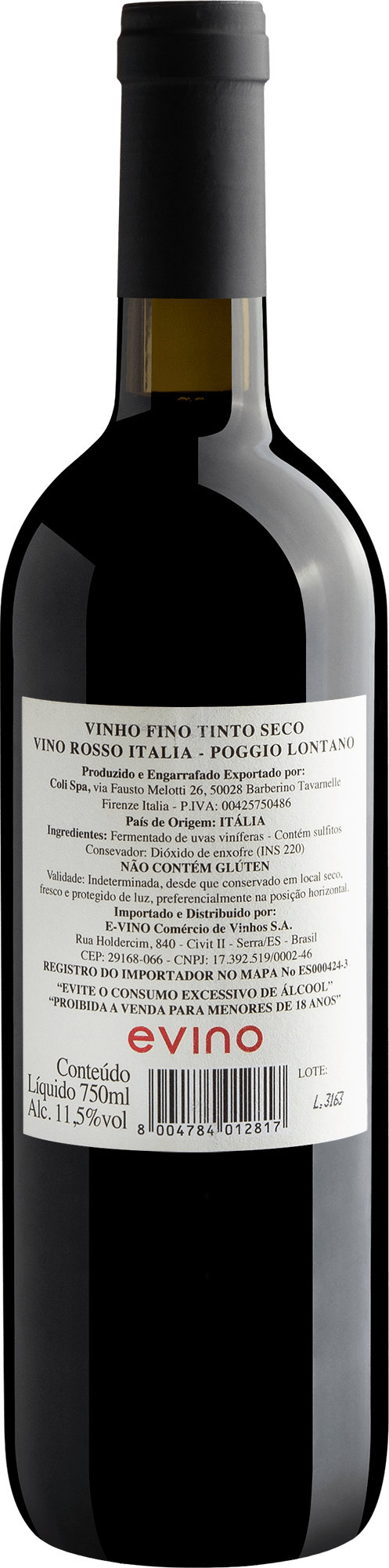 Poggio Lontano Vino Rosso Itália 2