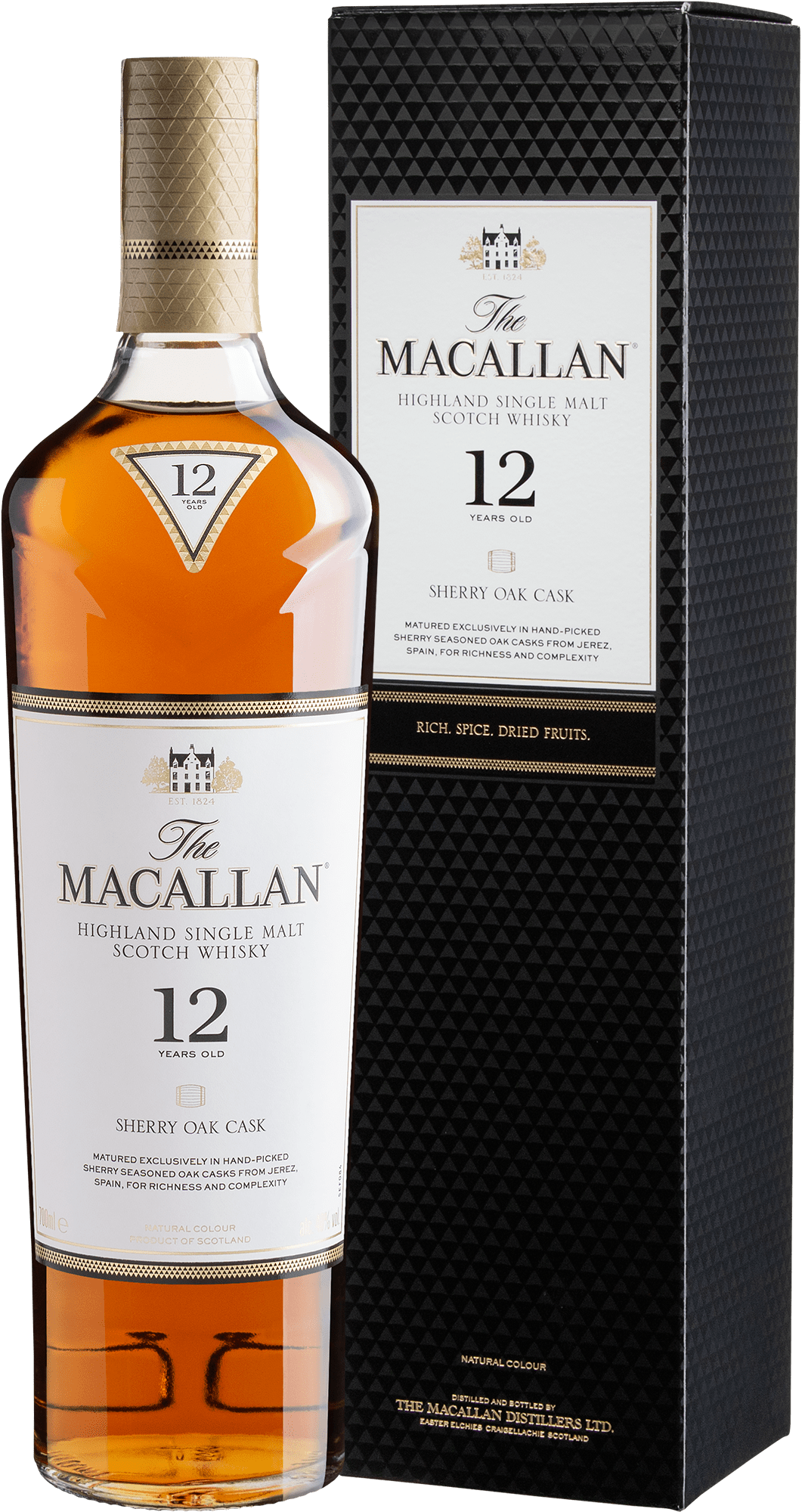 THE MACALLAN 12 Years Old Sherry Oak 未開封 Whisky Macallan Sherry Oak 12 anos Single Malt
