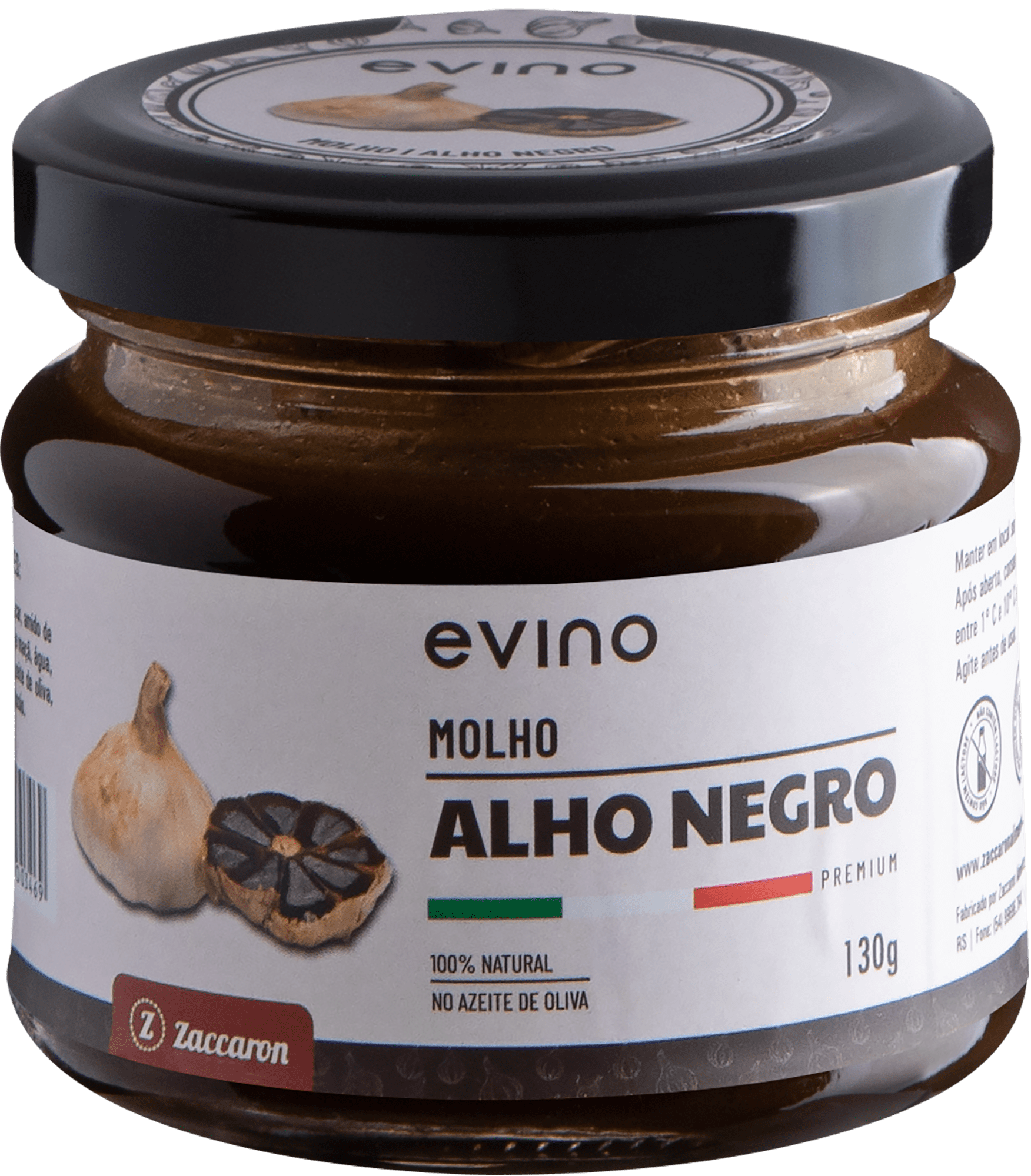 Molho de Alho Negro Premium Zaccaron - 130g