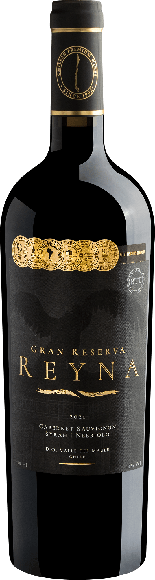 Reyna Gran Reserva Cabernet Sauvignon - Syrah - Nebbiolo Valle del Maule D.O. 2021