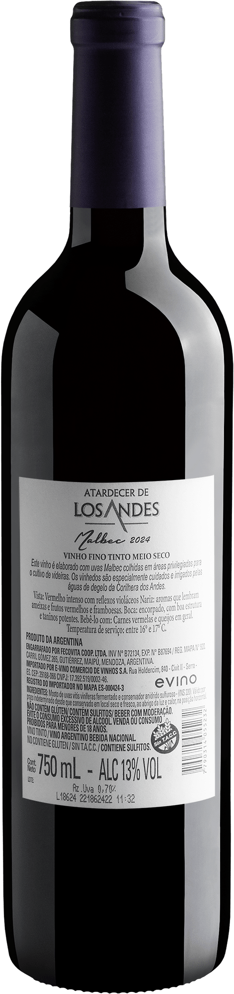 Atardecer De Los Andes Malbec 2