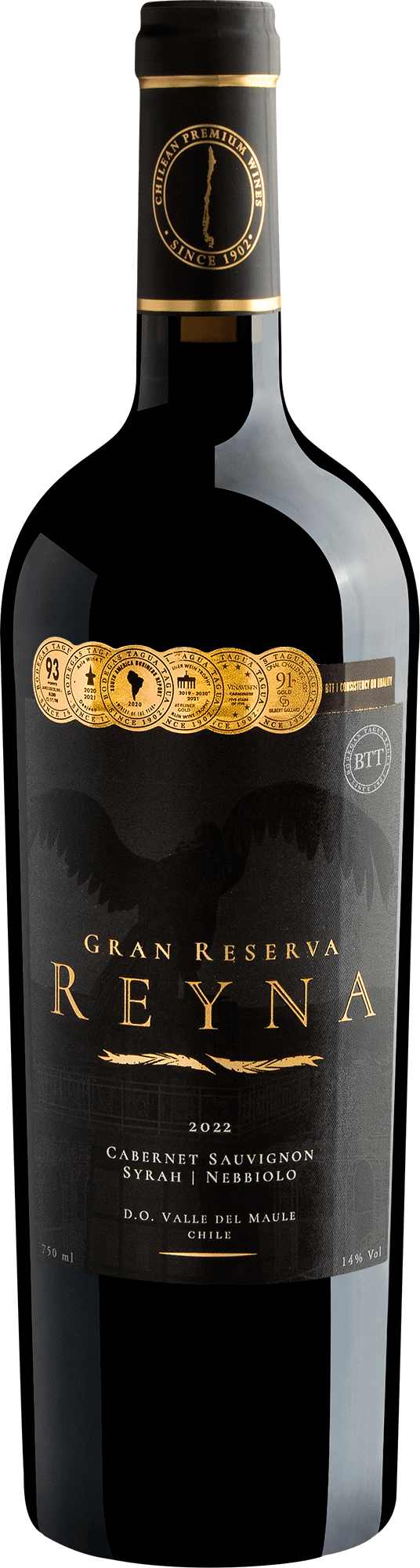 Reyna Gran Reserva Cabernet Sauvignon - Syrah - Nebbiolo Valle del Maule D.O. 2022