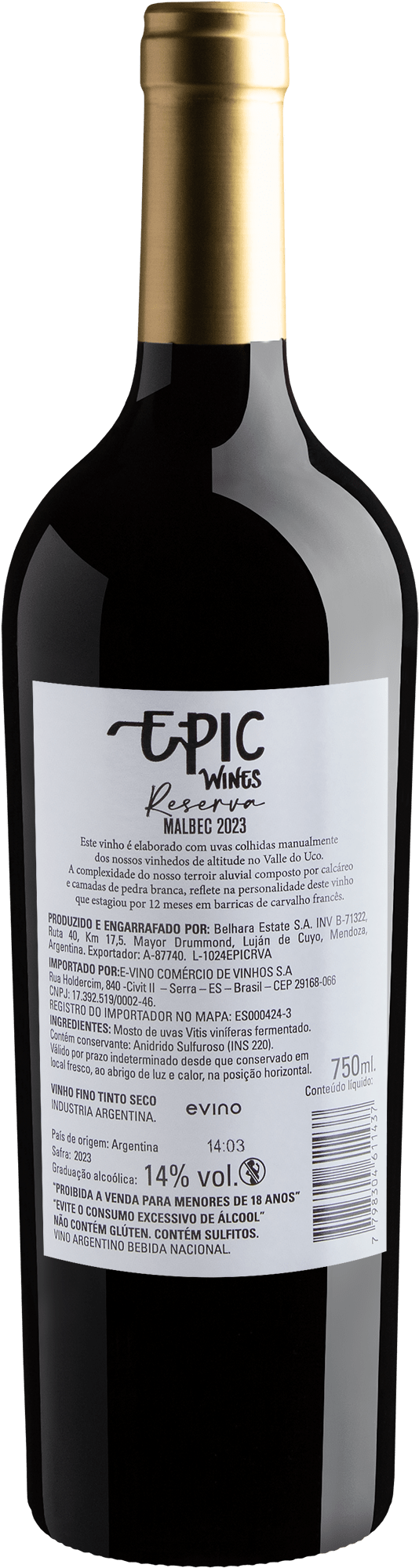 Epic Wines Malbec Reserva 2