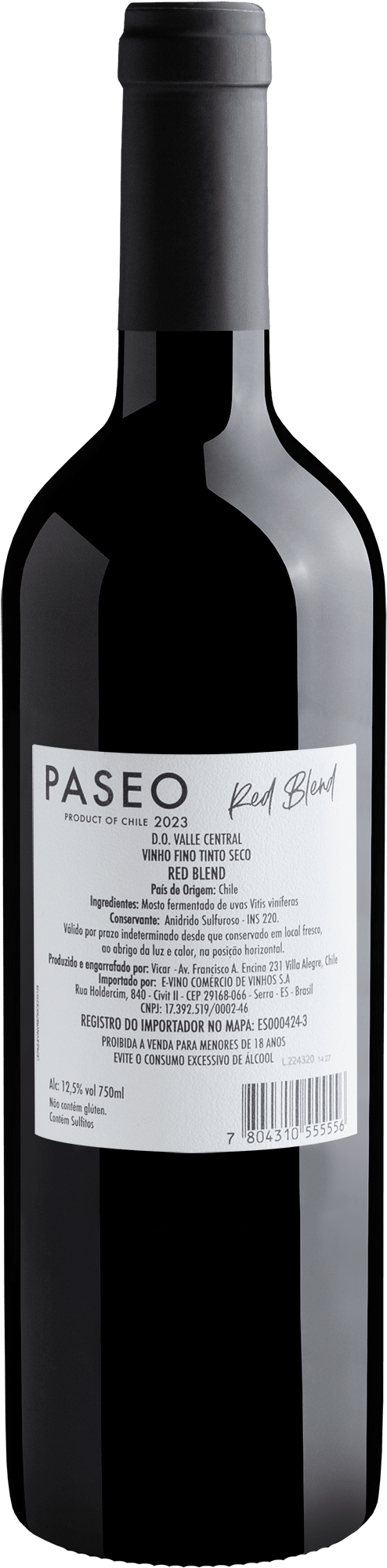 Paseo Red Blend Valle Central D.O. 2