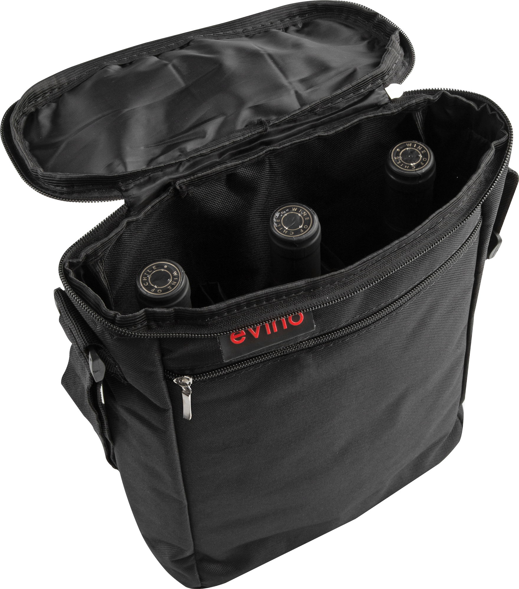Bolsa Exclusiva Evino Preta para 3 garrafas 2
