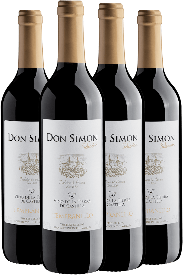 Kit 4 Don Simon Selección Tempranillo por R$26,90 cada garrafa