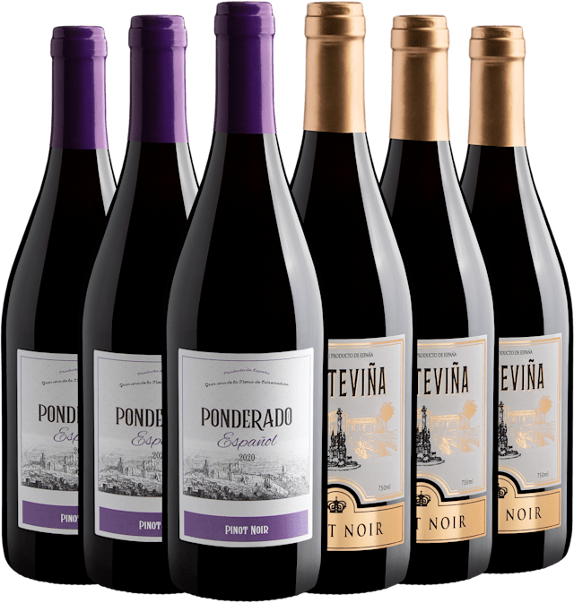 Kit Pinot Noir | 3 Ponderado + 3 Fuenteviña