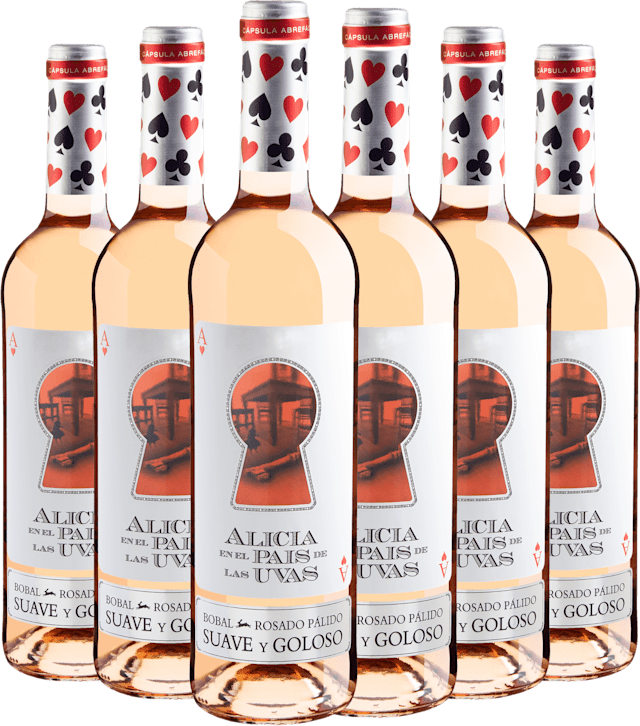Kit 6 Alicia en el Pais de Las Uvas Bobal Rosado Pálido