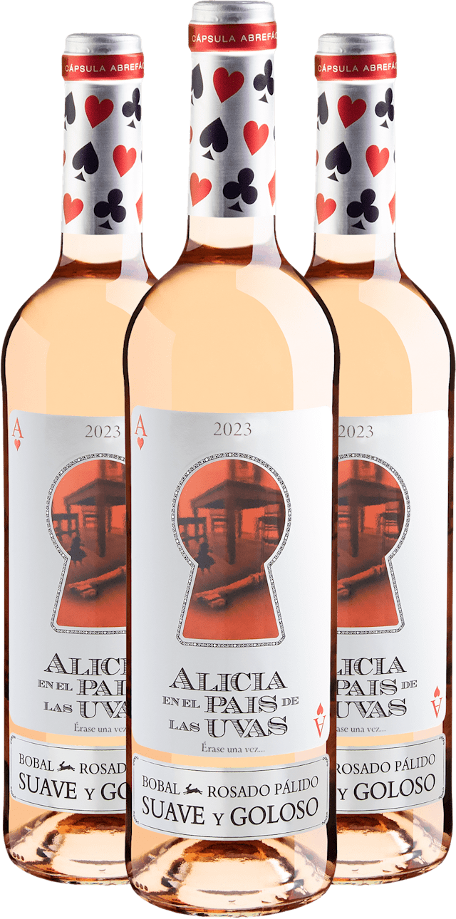 Kit 3 Alicia en el Pais de Las Uvas Bobal Rosado Pálido