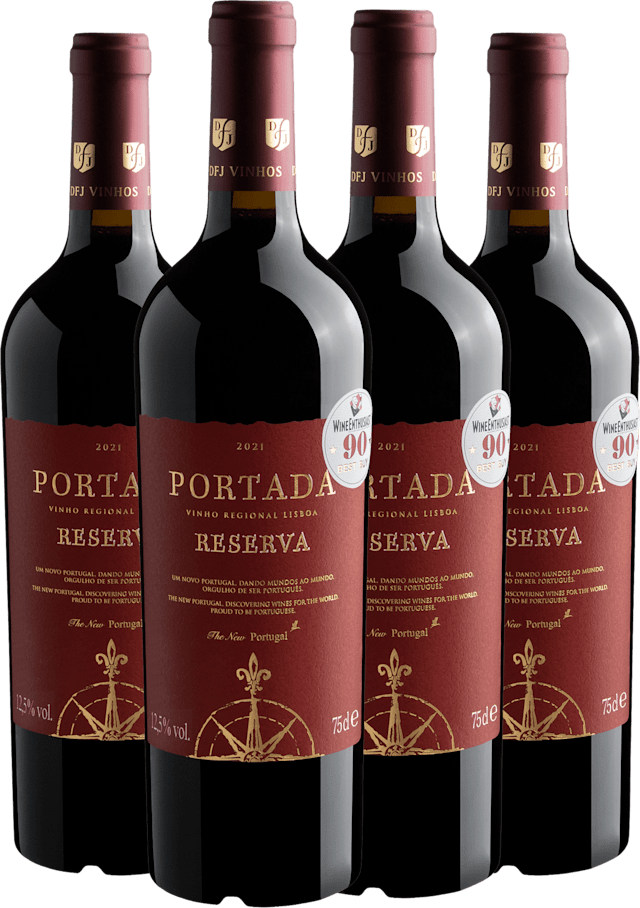 Kit 4 Portada Reserva Vinho Regional Lisboa por R$74,90 cada garrafa