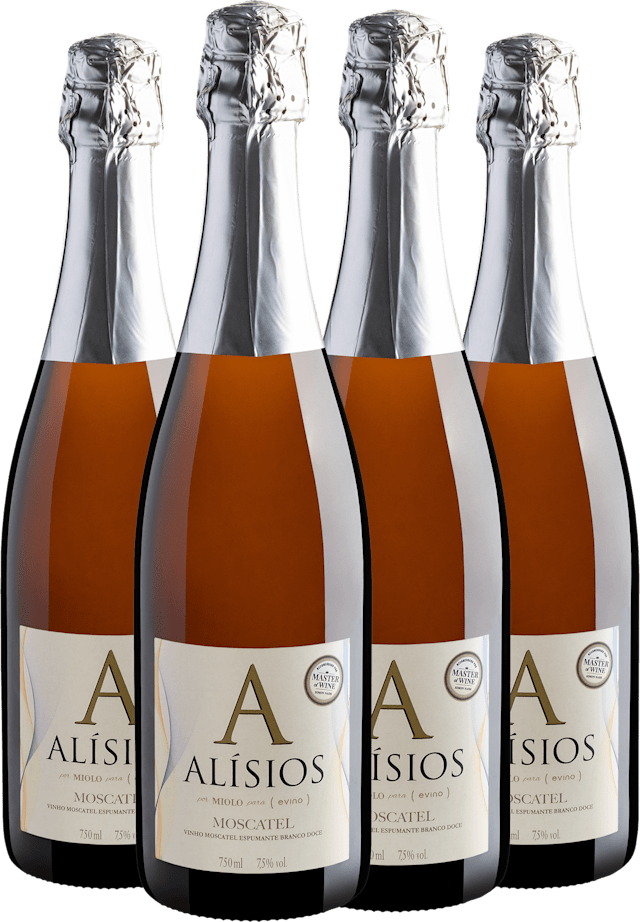 Kit 4 Alísios Moscatel por R$54,90 cada garrafa