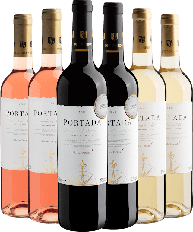 Kit Família Portada Winemaker’s: 2 Tinto + 2 Branco + 2 Rosé