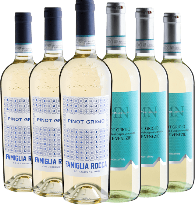 Kit Pinot Grigio | 3 Famiglia Rocca Collezione Oro + 3 Musti Nobilis
