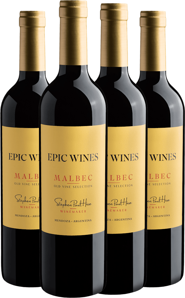 Kit 4 Epic Wines Malbec Old Vine Selection