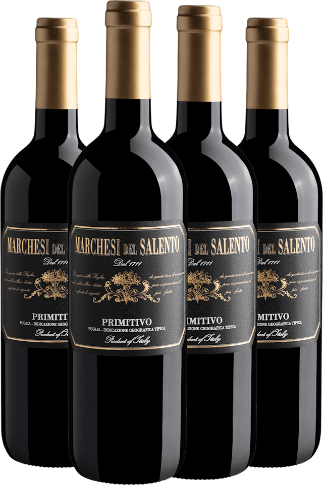 Kit 4 Marchesi del Salento Primitivo Puglia IGT por R$64,90 cada garrafa