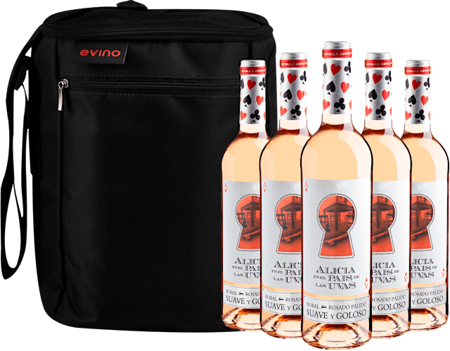 Kit 5 Alicia en el Pais de Las Uvas Bobal Rosado + Bolsa Exclusiva