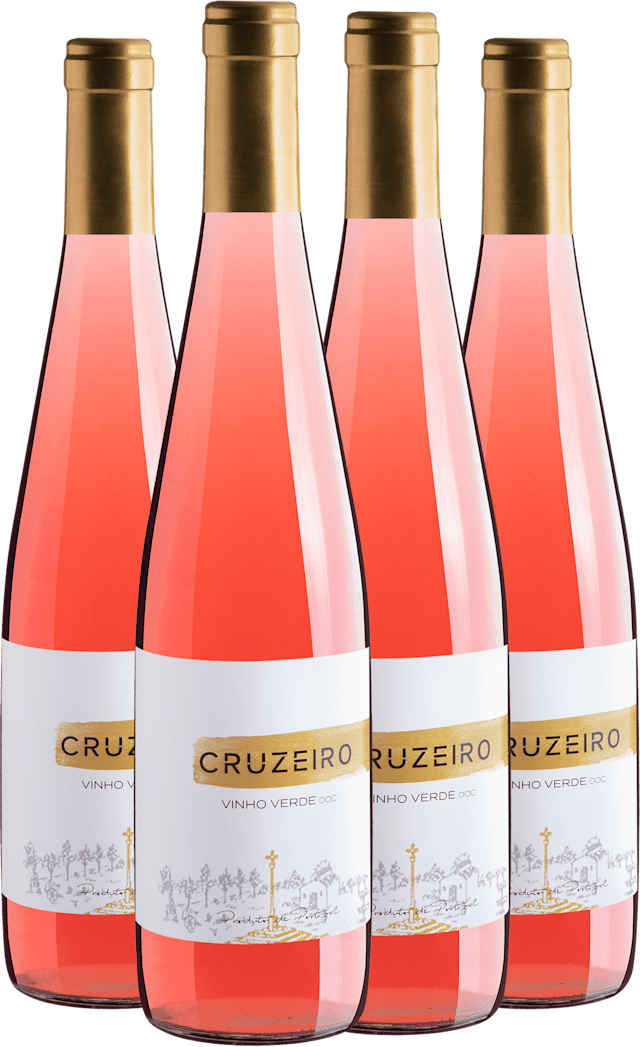 Kit 4 Cruzeiro Rosado Vinho Verde DOC por R$59,90 cada garrafa